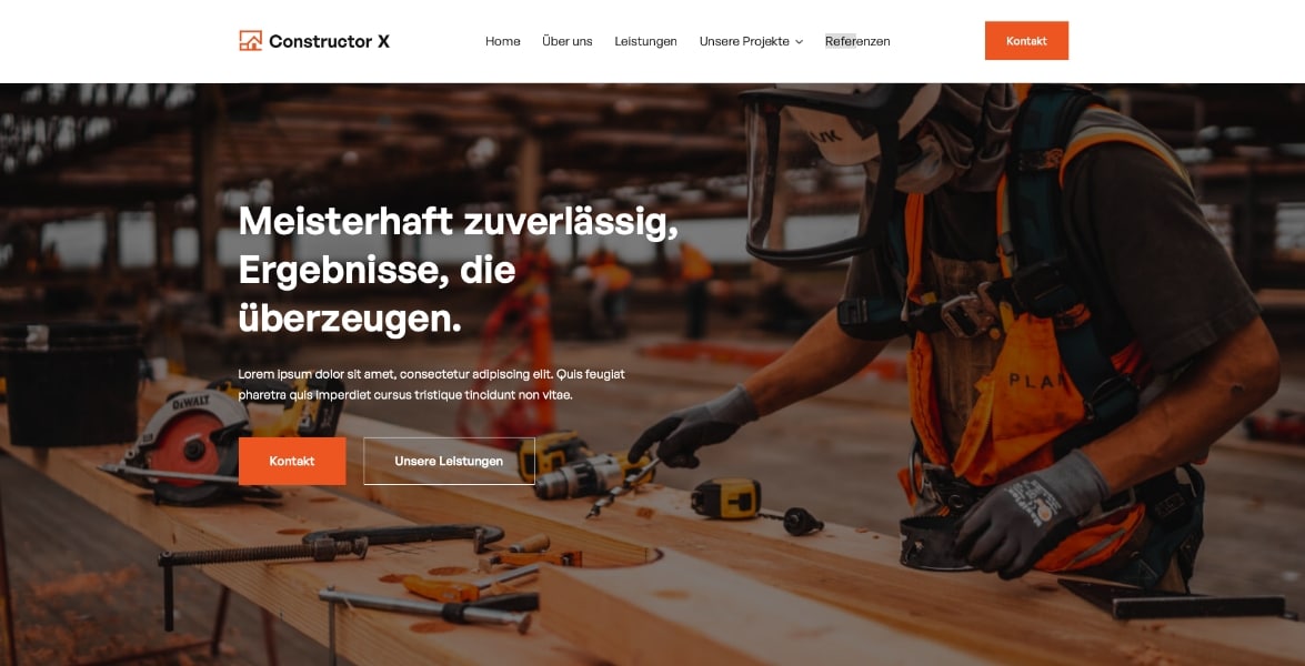 Landingpage für Handwerker