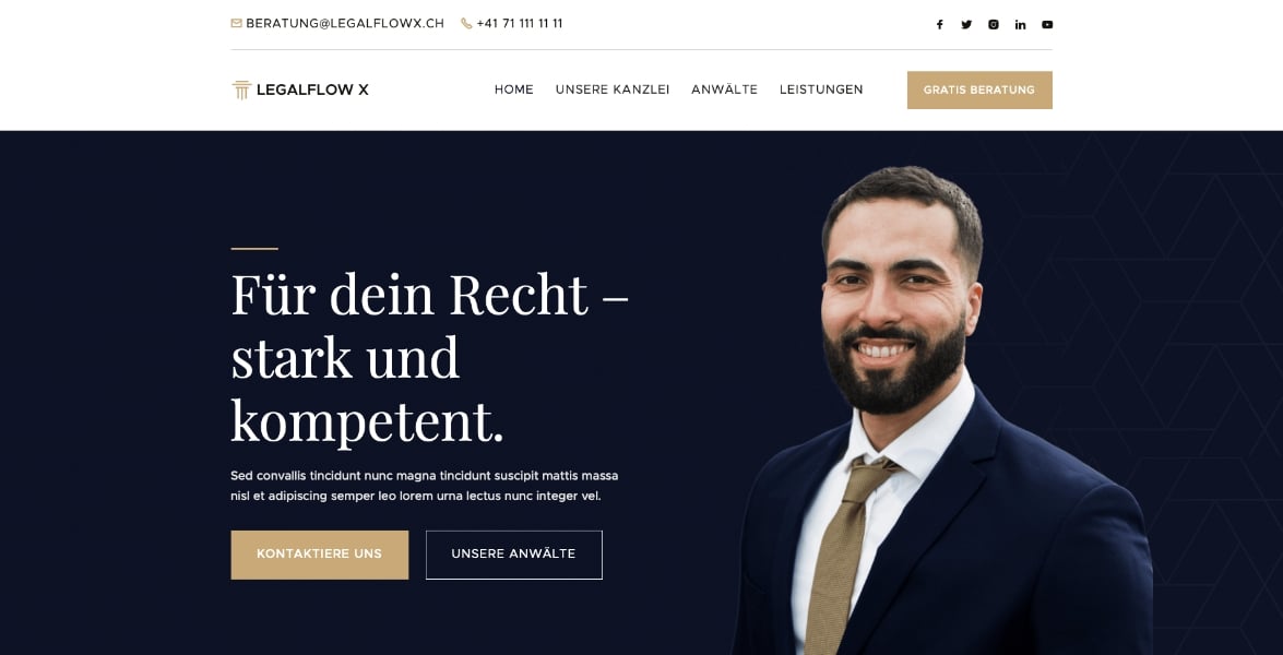 Landingpage für Anwälte und Anwaltskanzleien