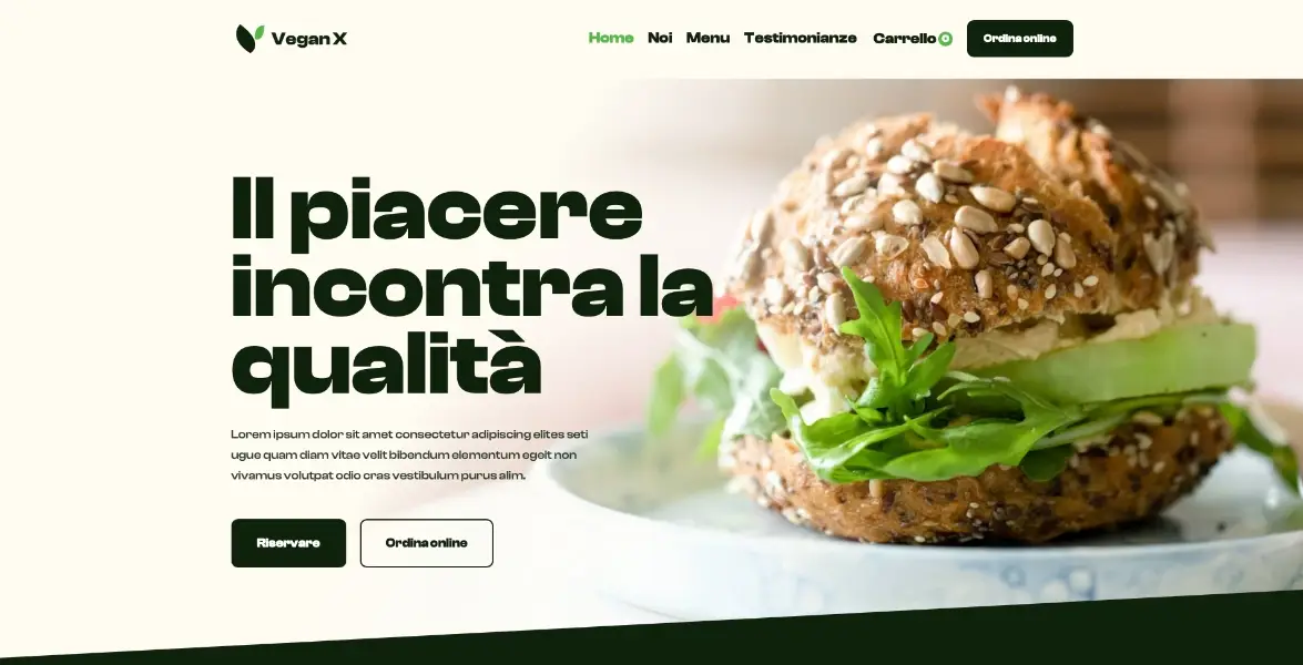 Landingpage für Restaurants