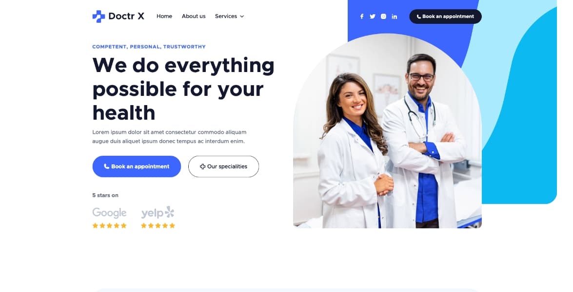 Landingpage für Ärzte und Arztpraxen