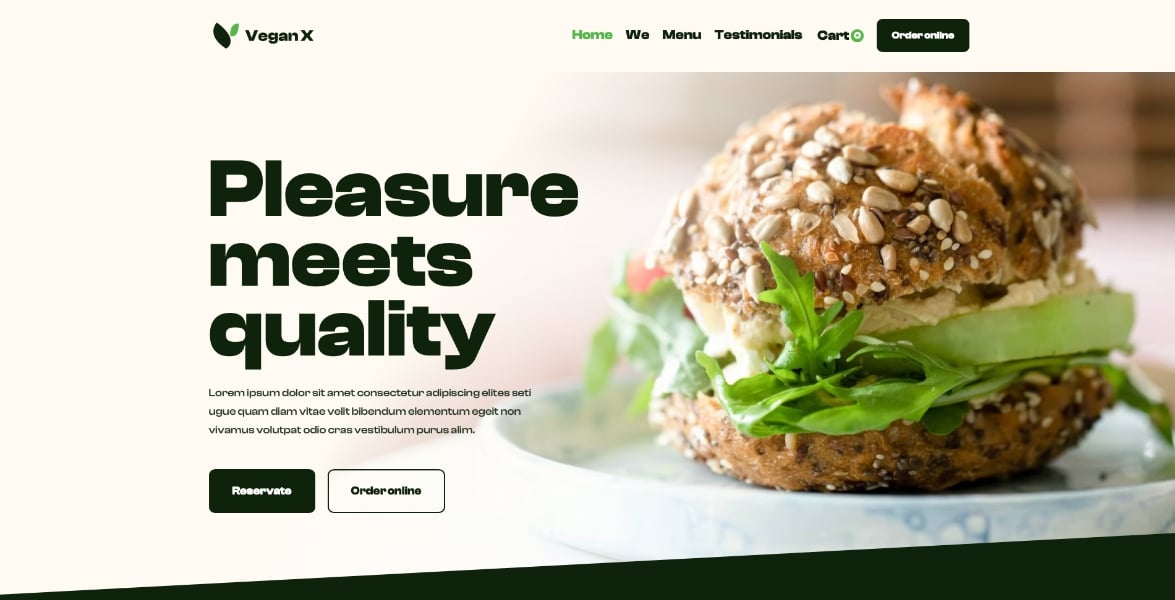Landingpage für Restaurants