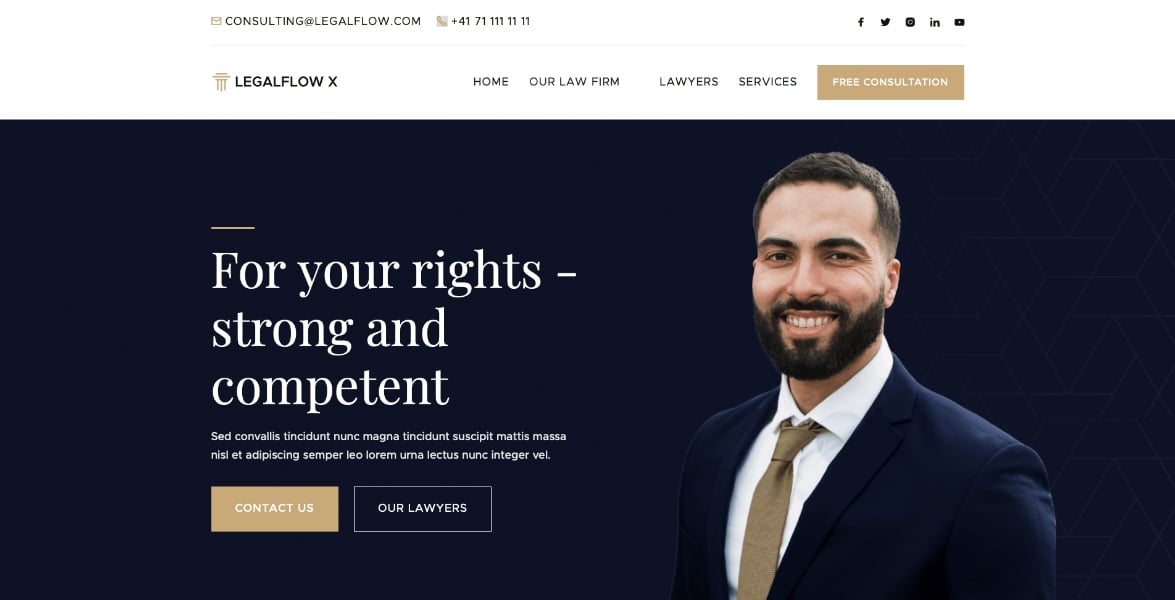 Landingpage für Anwälte und Anwaltskanzleien