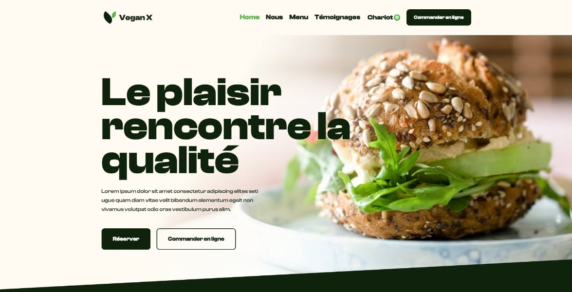 Landingpage für Restaurants