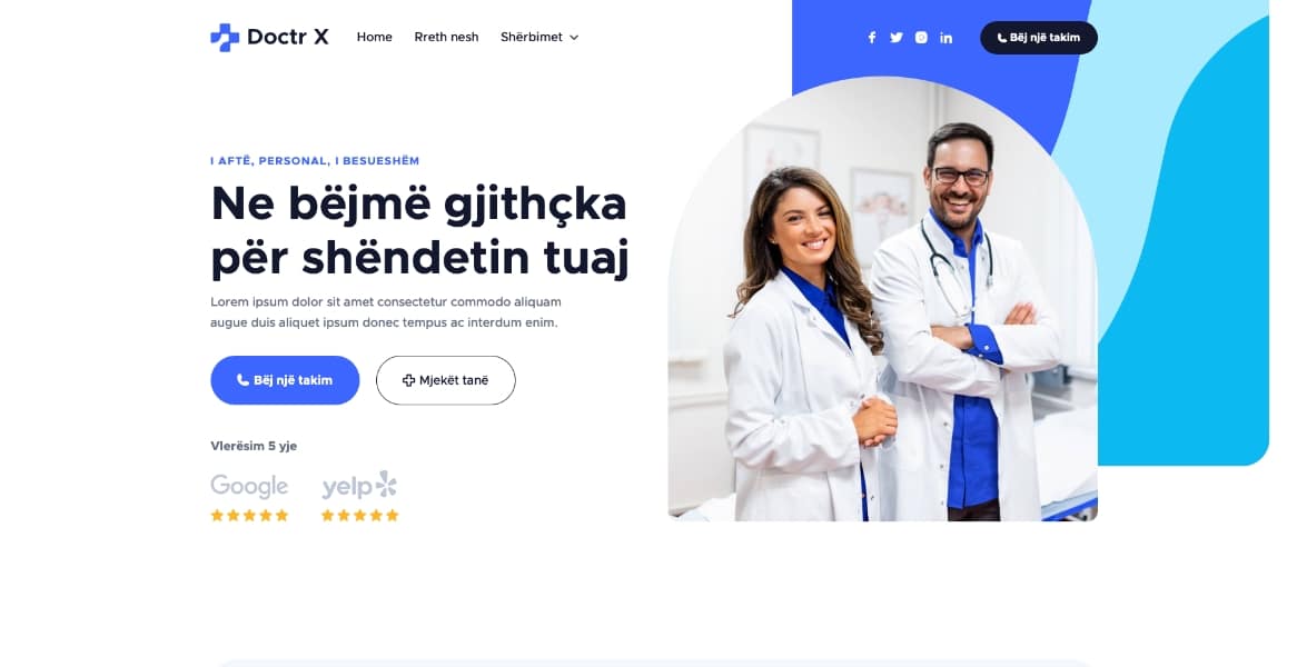 Landingpage für Ärzte und Arztpraxen