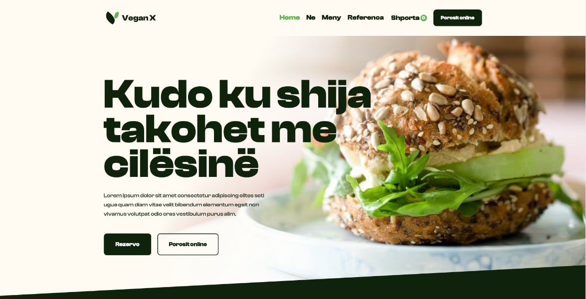 Landingpage für Restaurants